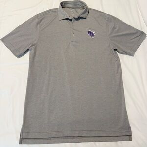 Johnnie-O Polo - Grey/White - Stephen F. Austin - SFA - S - Collegiate Golf Polo